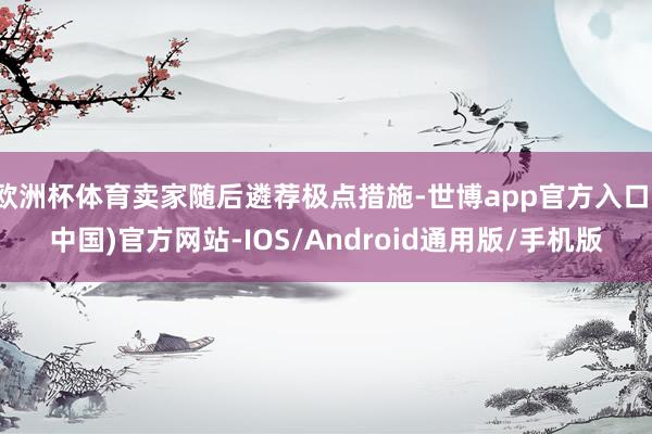 欧洲杯体育卖家随后遴荐极点措施-世博app官方入口(中国)官方网站-IOS/Android通用版/手机版