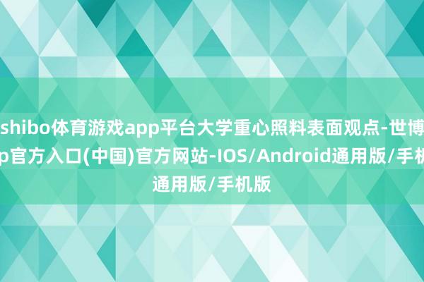 shibo体育游戏app平台大学重心照料表面观点-世博app官方入口(中国)官方网站-IOS/Android通用版/手机版