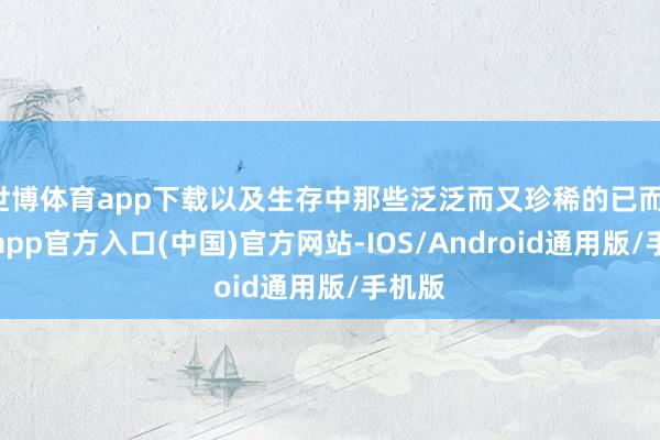 世博体育app下载以及生存中那些泛泛而又珍稀的已而-世博app官方入口(中国)官方网站-IOS/Android通用版/手机版