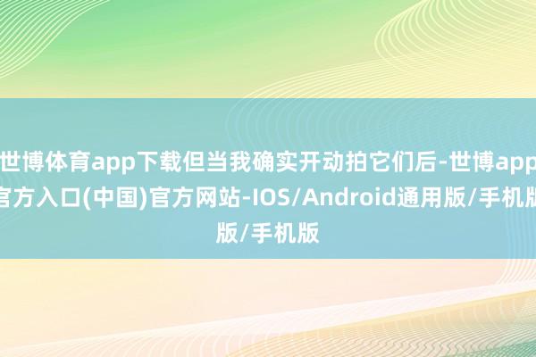 世博体育app下载但当我确实开动拍它们后-世博app官方入口(中国)官方网站-IOS/Android通用版/手机版