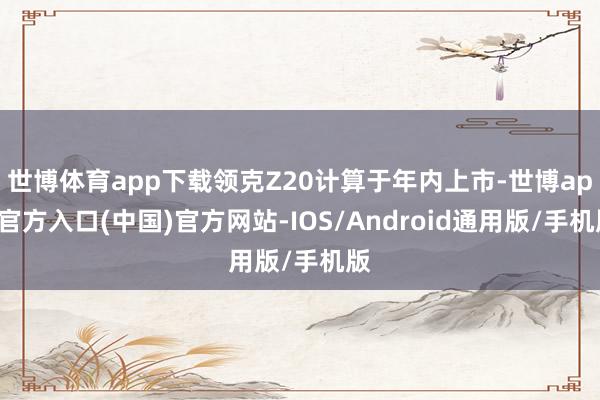 世博体育app下载领克Z20计算于年内上市-世博app官方入口(中国)官方网站-IOS/Android通用版/手机版