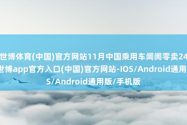 世博体育(中国)官方网站11月中国乘用车阛阓零卖242.3万辆-世博app官方入口(中国)官方网站-IOS/Android通用版/手机版