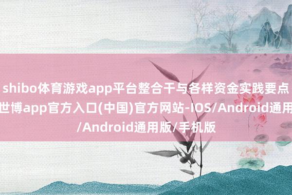 shibo体育游戏app平台整合干与各样资金实践要点改变神志-世博app官方入口(中国)官方网站-IOS/Android通用版/手机版