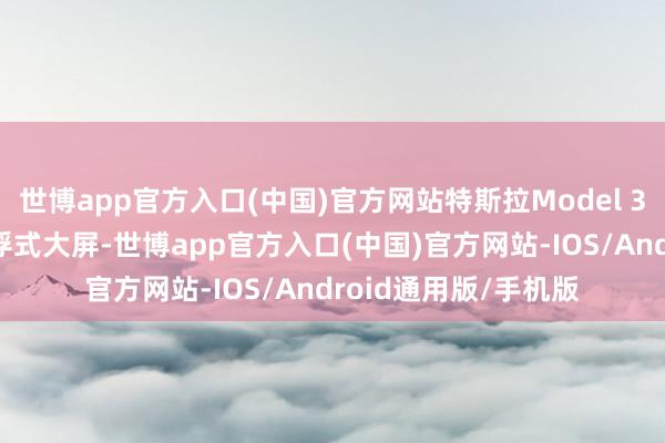 世博app官方入口(中国)官方网站特斯拉Model 3为15英寸傍边的悬浮式大屏-世博app官方入口(中国)官方网站-IOS/Android通用版/手机版